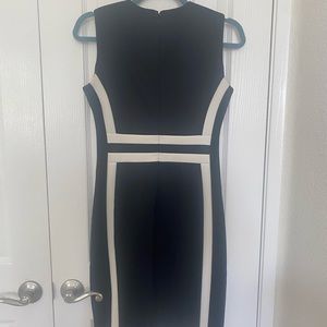 Calvin Klein size 4 scuba dress - black & white